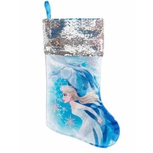 NWT Disney Frozen 2 Elsa Christmas Stocking with Reversable Sequin Cuff